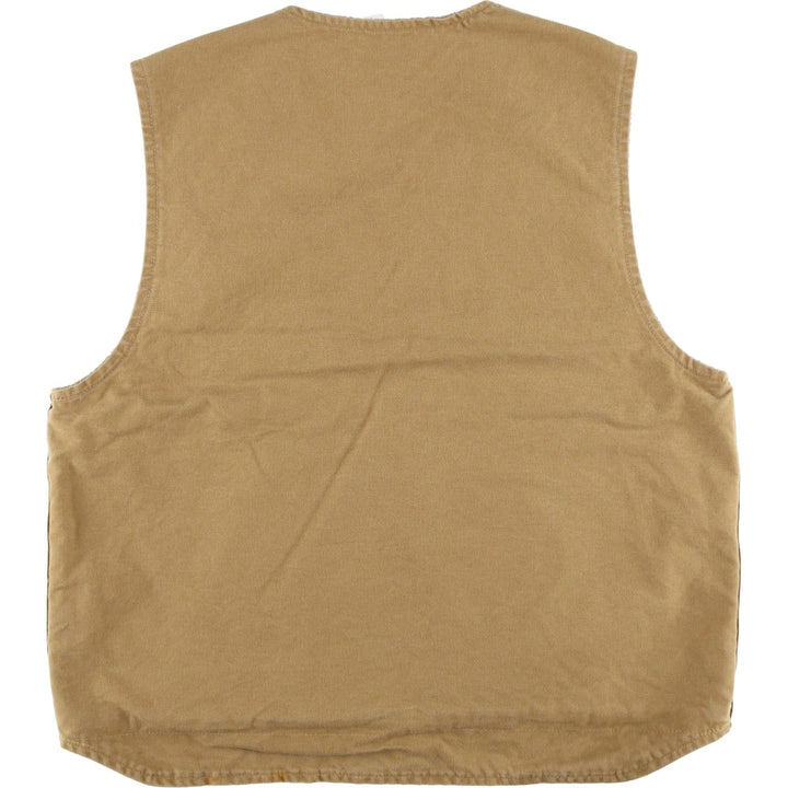 2000'S Carhartt Duck Vest, Men's XL cotton Camel type Vintage Second Hand
