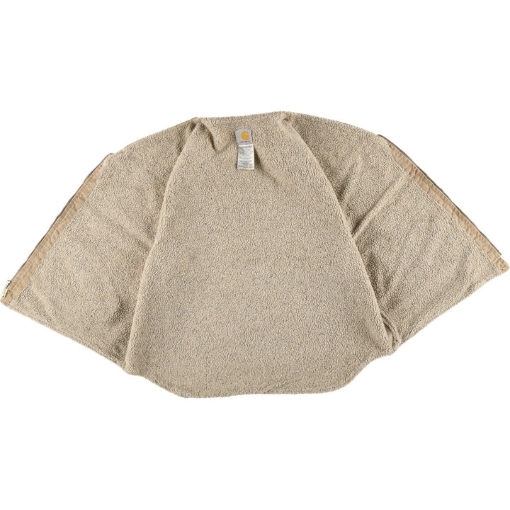 2000'S Carhartt Duck Vest, Made in USA, Men's XL cotton beige type brown Vintage Second Hand