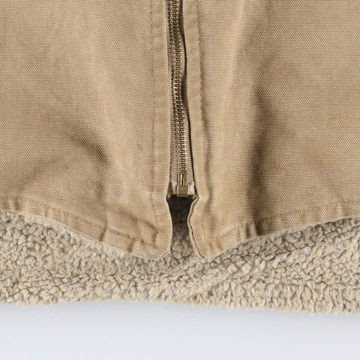2000'S Carhartt Duck Vest, Made in USA, Men's XL cotton beige type brown Vintage Second Hand