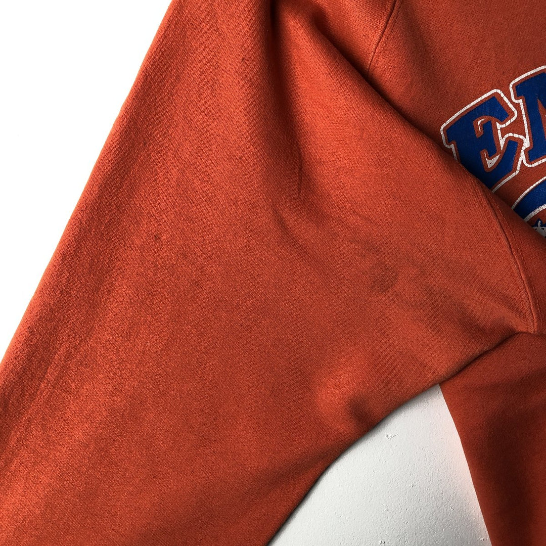 90'S TRENCH NFL DENVER BRONCOS Denver Broncos Print Sweatshirt, Made in USA, Men's Size L cotton orange type Vintage Second Hand