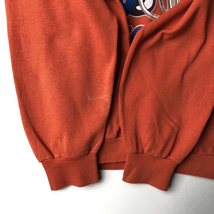 90'S TRENCH NFL DENVER BRONCOS Denver Broncos Print Sweatshirt, Made in USA, Men's Size L cotton orange type Vintage Second Hand