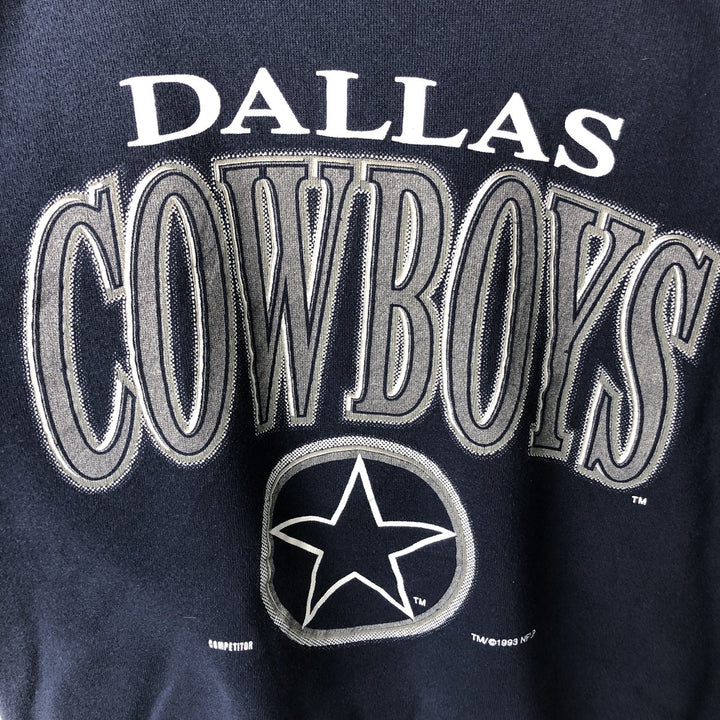 Vintage 90'S NFL Dallas Cowboys print sweatshirt, Made in USA, Men's Size Large cotton navy blue type Vintage Second Hand