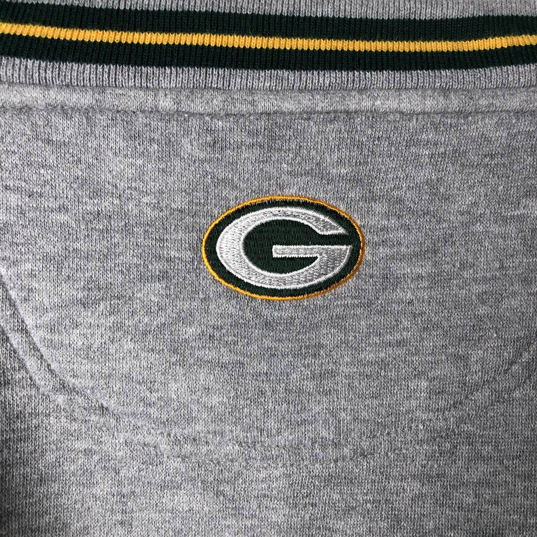 Lee NFL Green Bay Packers V-neck sweatshirt, men's size XXL polyester gray type Vintage Second Hand
