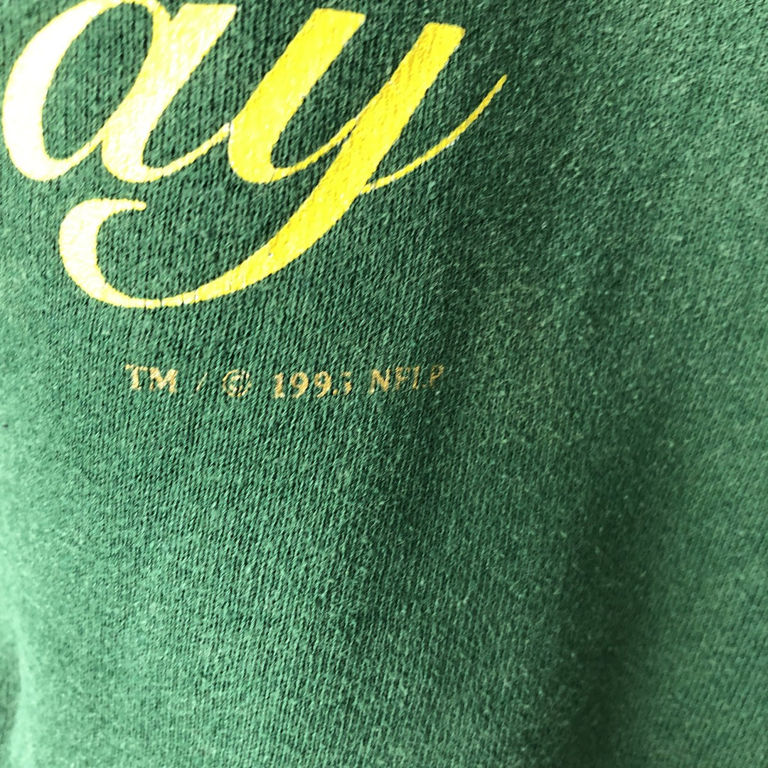 Vintage 90'S NFL Green Bay Packers print sweatshirt, men's size XL unclear green type Vintage Second Hand