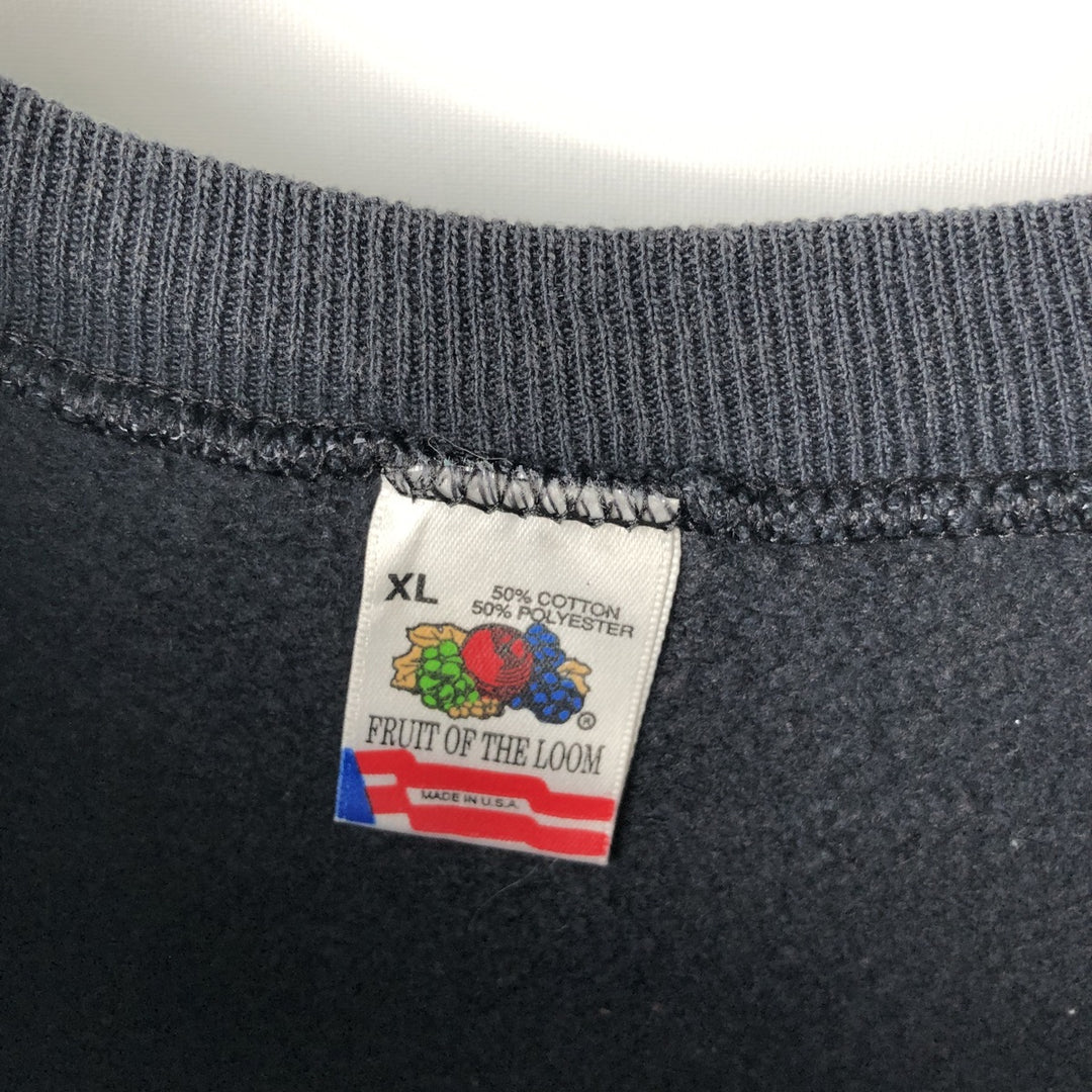 90'S Fruit of the Loom NFL Dallas Cowboys Print Sweatshirt, Made in USA, Men's Size XL cotton black type Vintage Second Hand