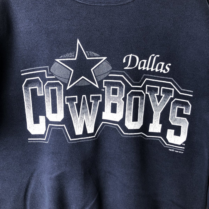 Vintage 90'S NFL Dallas Cowboys print sweatshirt, size L, men's unclear navy blue type Vintage Second Hand