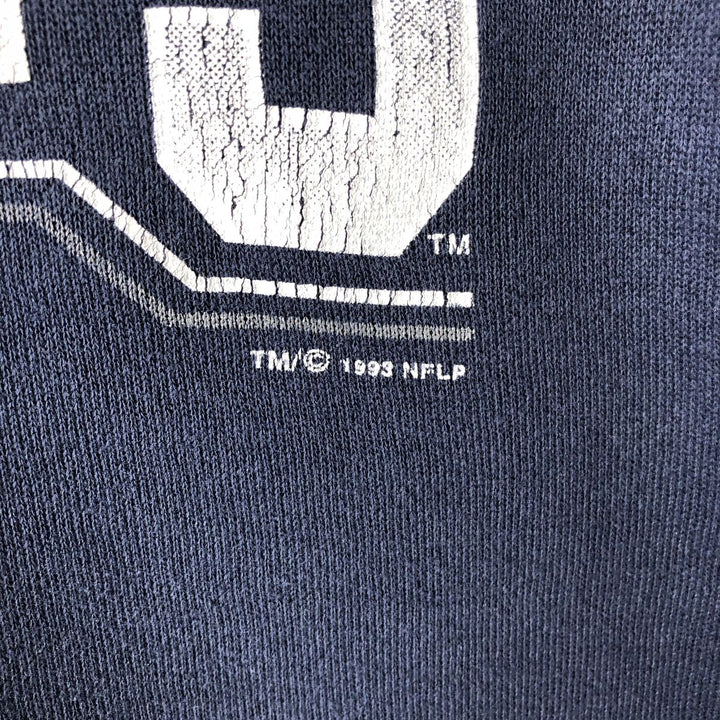 Vintage 90'S NFL Dallas Cowboys print sweatshirt, size L, men's unclear navy blue type Vintage Second Hand
