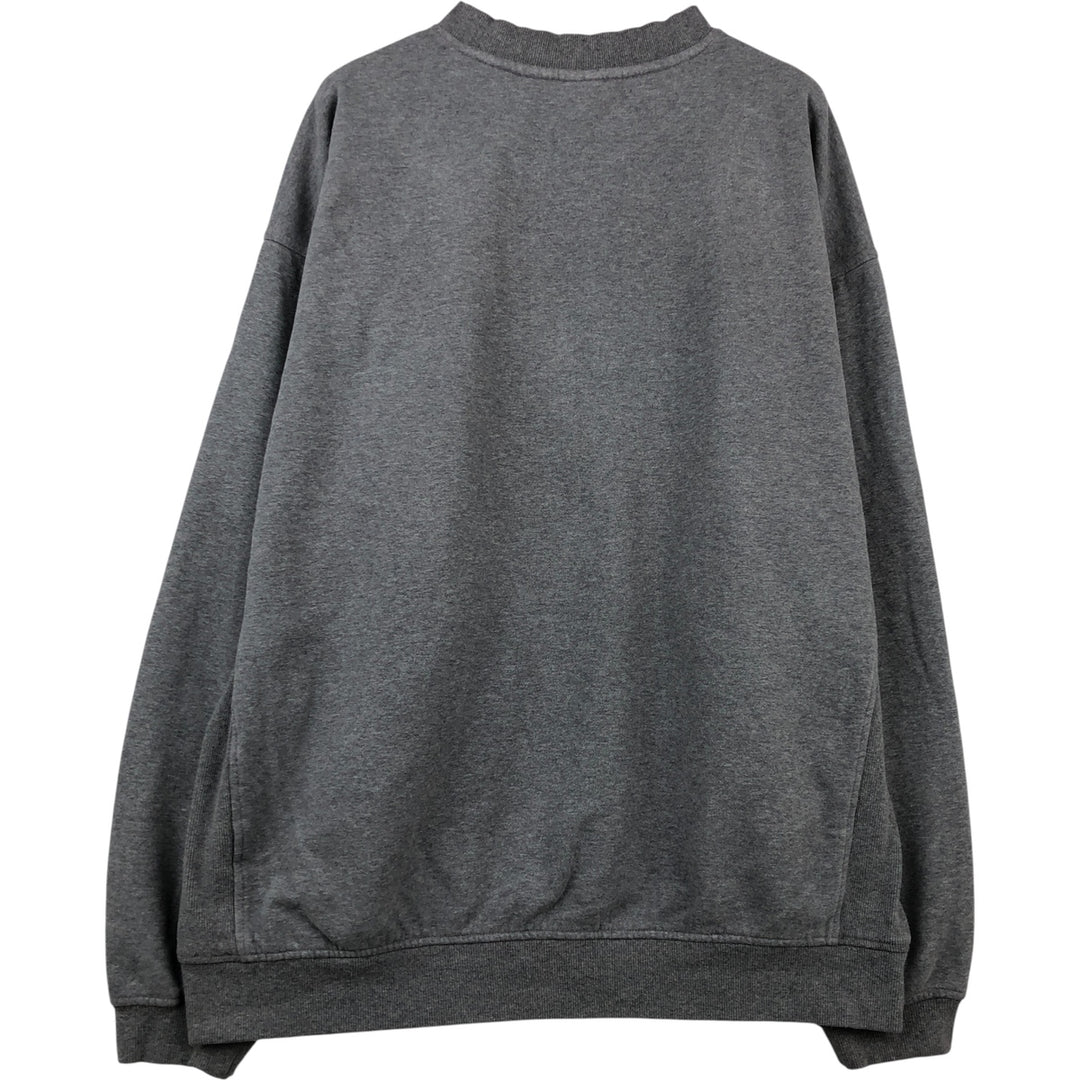 2000'S Nike Team V-neck sweatshirt with one-point logo, size XL, men's cotton gray type Vintage Second Hand