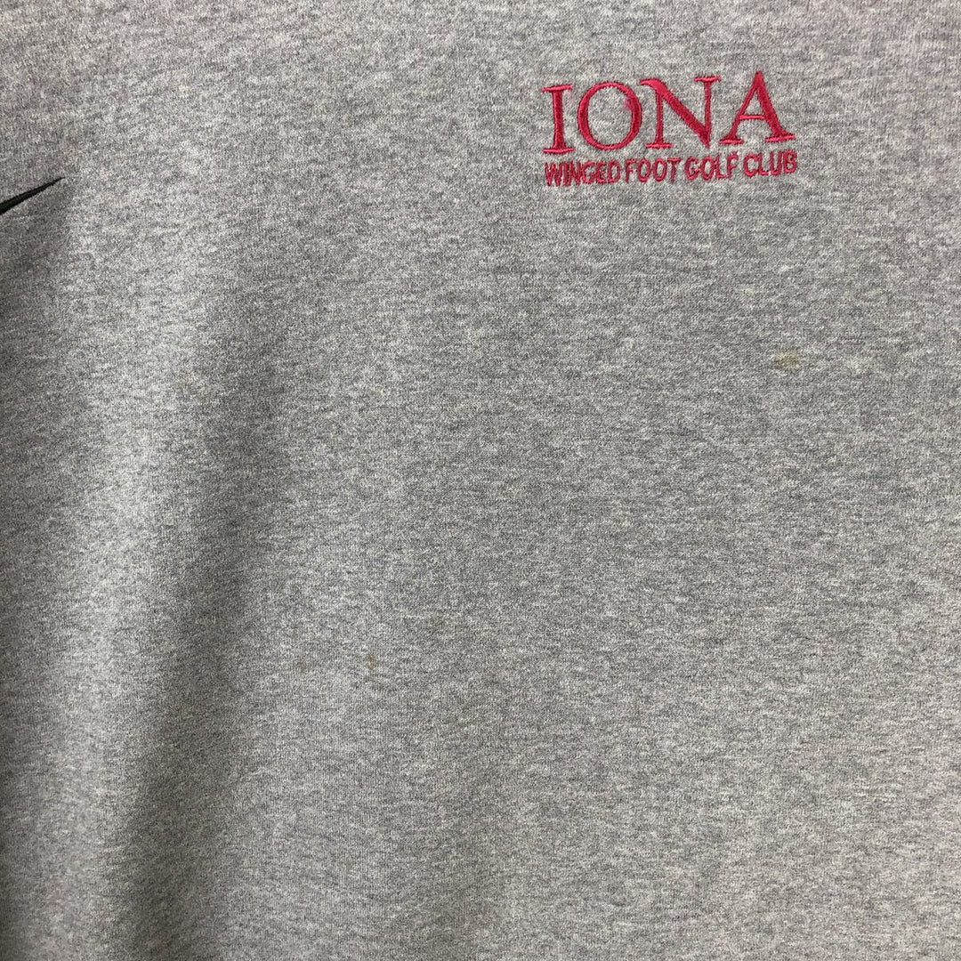 2000'S Nike Team V-neck sweatshirt with one-point logo, size XL, men's cotton gray type Vintage Second Hand