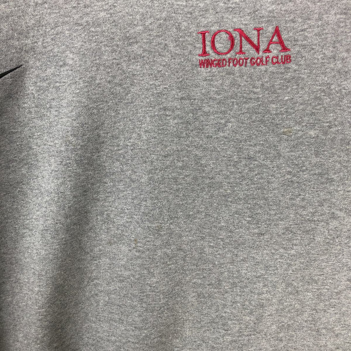 2000'S Nike Team V-neck sweatshirt with one-point logo, size XL, men's cotton gray type Vintage Second Hand