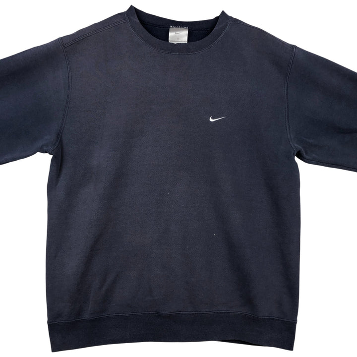 00'S Nike One Point Logo Sweatshirt Trainer Men's M size cotton navy blue type Vintage Second Hand