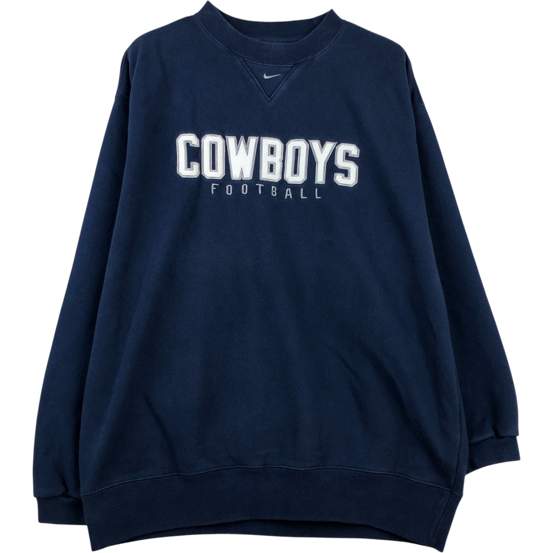 2000'S Nike TEAM NFL DALLAS COWBOYS Dallas Cowboys sweatshirt, men's size M cotton navy blue type Vintage Second Hand