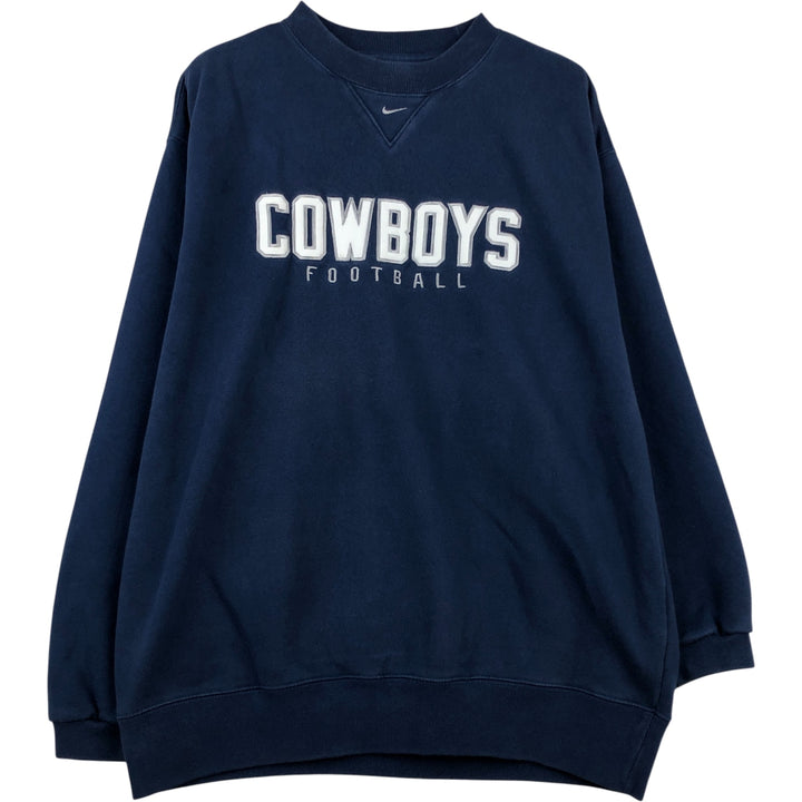 2000'S Nike TEAM NFL DALLAS COWBOYS Dallas Cowboys sweatshirt, men's size M cotton navy blue type Vintage Second Hand