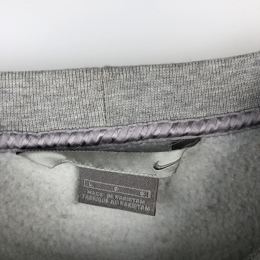 2000'S Nike logo sweatshirt, men's size L cotton gray type Vintage Second Hand