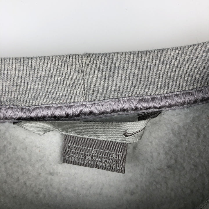 2000'S Nike logo sweatshirt, men's size L cotton gray type Vintage Second Hand