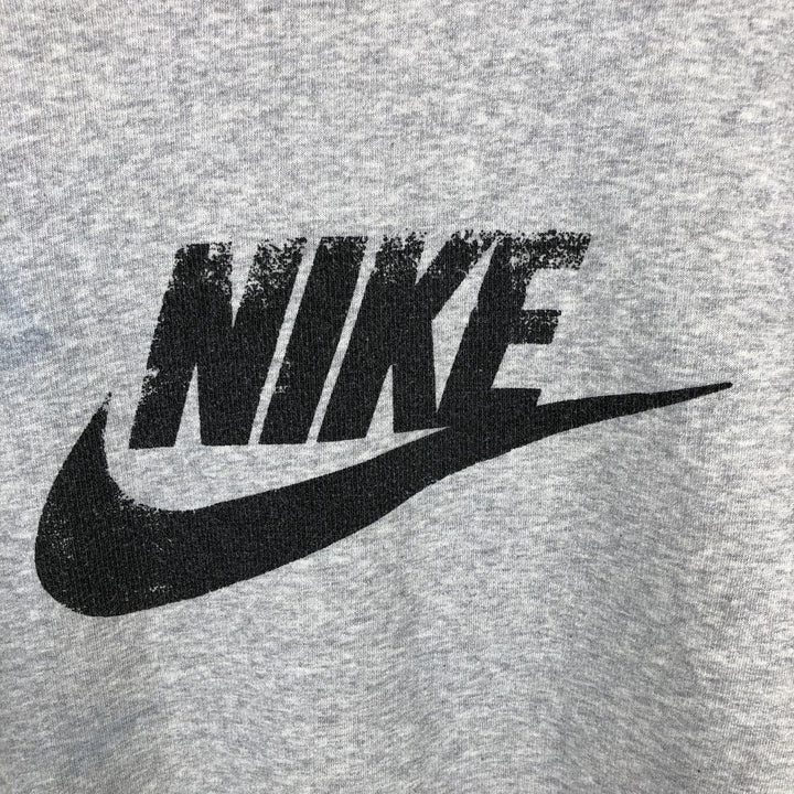 2000'S Nike logo sweatshirt, men's size L cotton gray type Vintage Second Hand