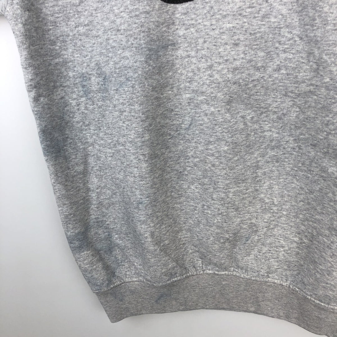 2000'S Nike logo sweatshirt, men's size L cotton gray type Vintage Second Hand