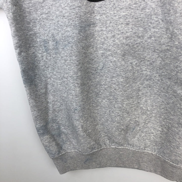2000'S Nike logo sweatshirt, men's size L cotton gray type Vintage Second Hand