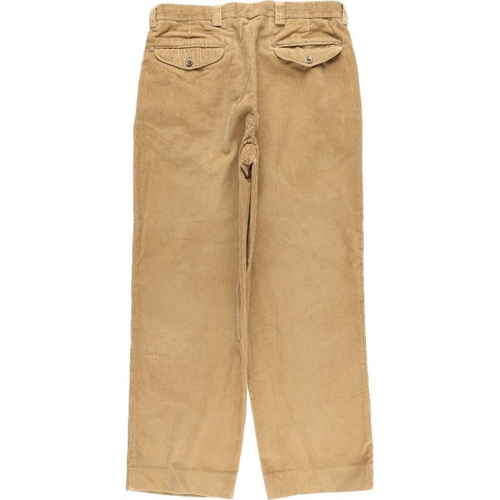 LLBean Two-pleat Corduroy Pants, Men's, Size W32 cotton brown type Vintage Second Hand