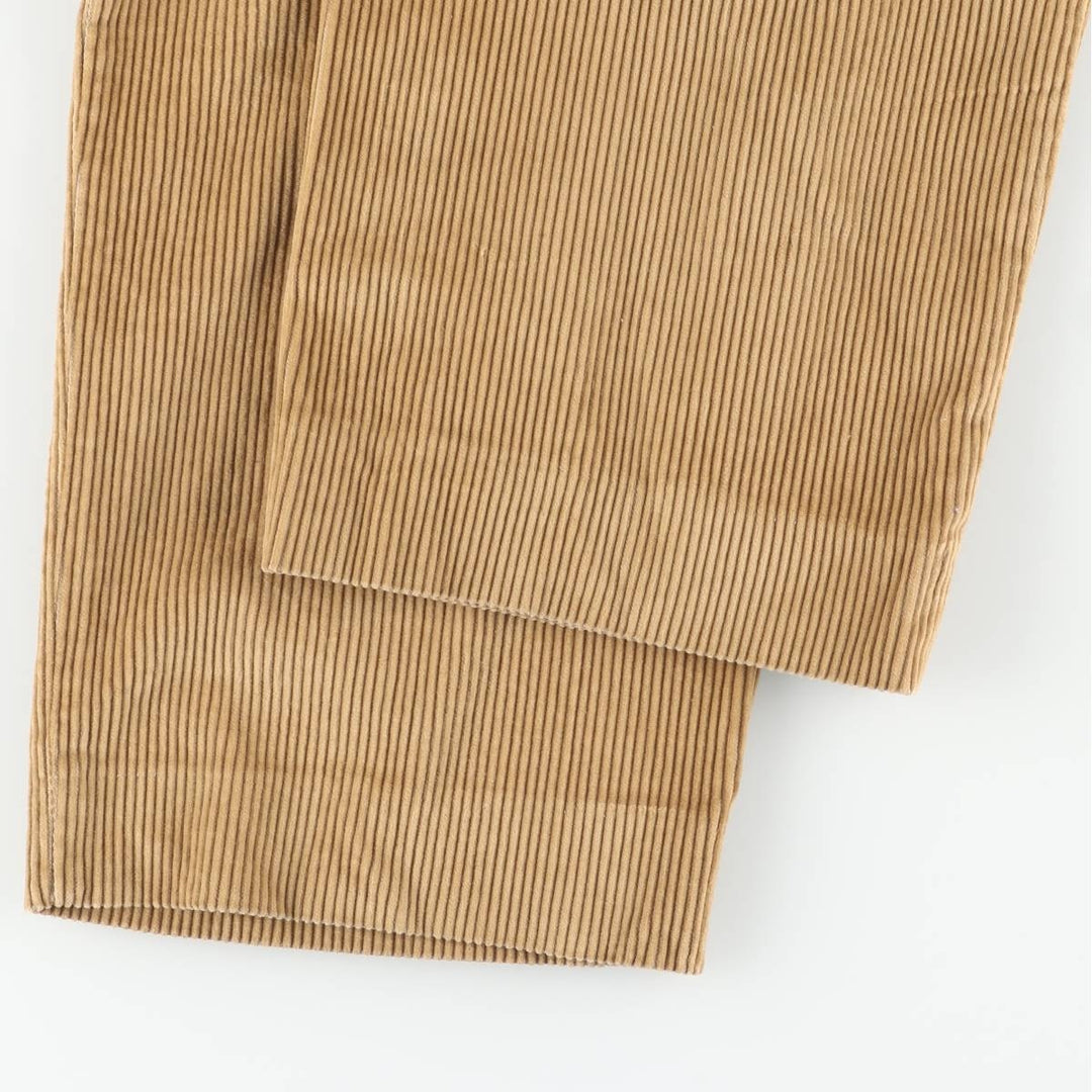 LLBean Two-pleat Corduroy Pants, Men's, Size W32 cotton brown type Vintage Second Hand