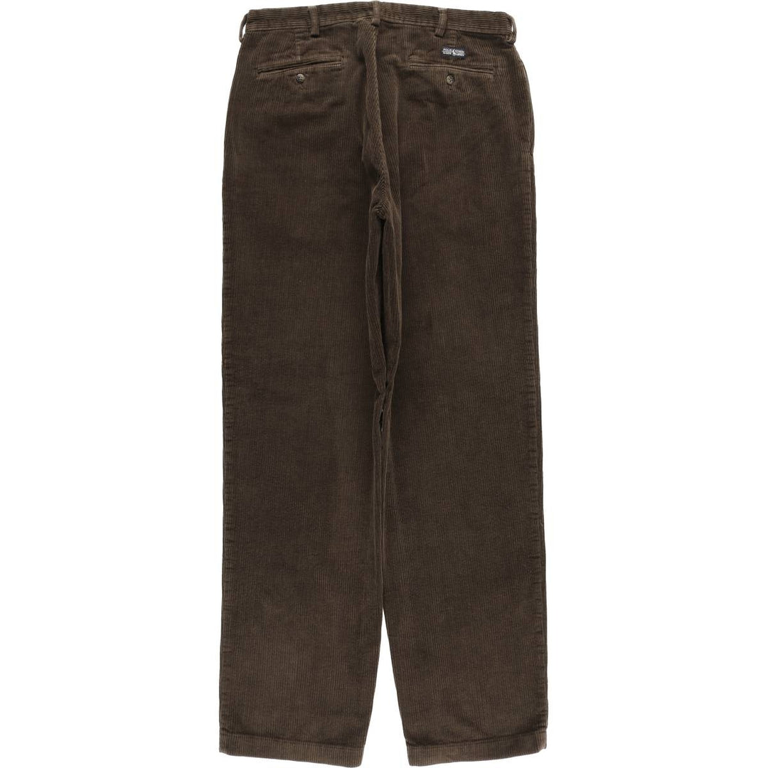 Ralph Lauren POLO by Ralph Lauren Two-pleat Corduroy Pants, Men's, Size W32 cotton brown type Vintage Second Hand