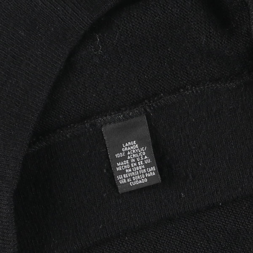 Vintage IZOD acrylic knit cardigan, made in the USA, size L, men's size L acrylic black type Vintage Second Hand