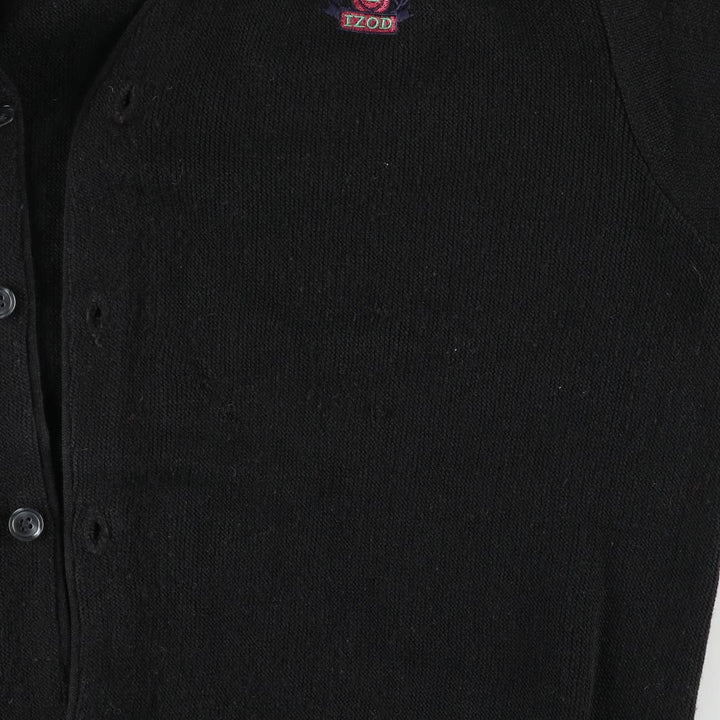 Vintage IZOD acrylic knit cardigan, made in the USA, size L, men's size L acrylic black type Vintage Second Hand