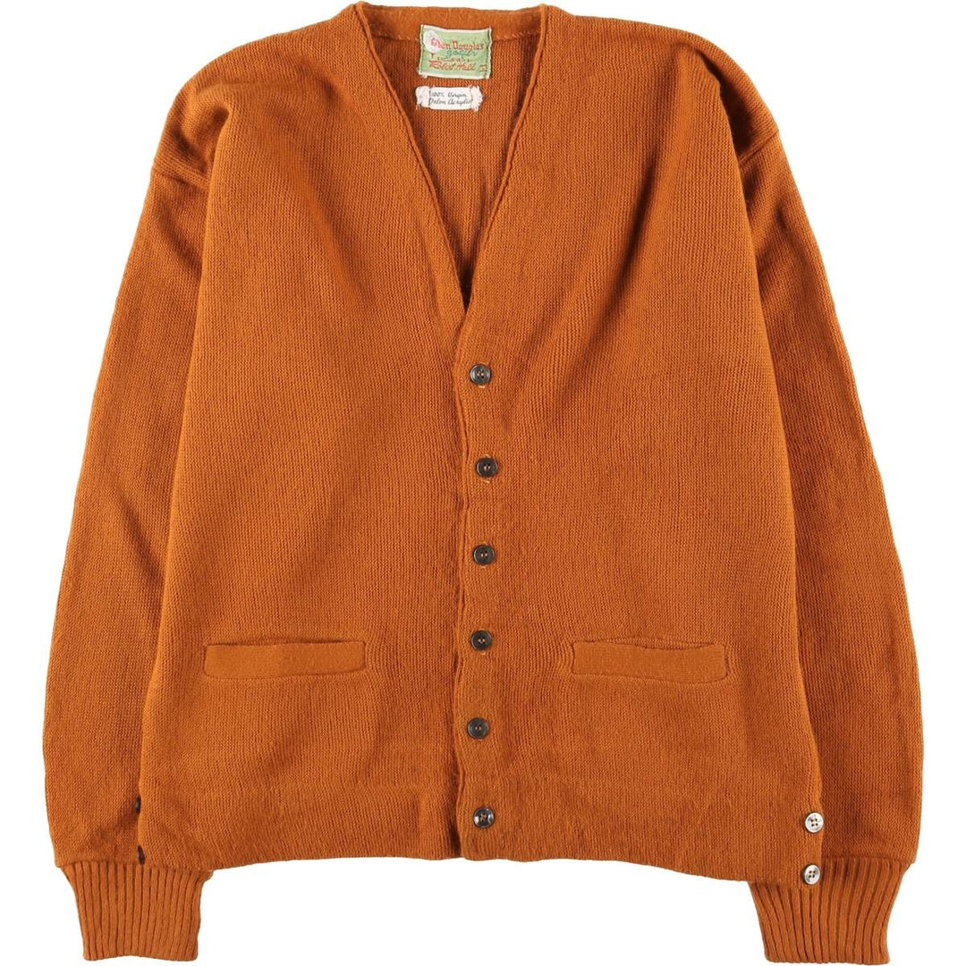 Glen Douglas Vintage Acrylic Knit Cardigan, Men's Size L Oron Acrylic orange type Vintage Second Hand