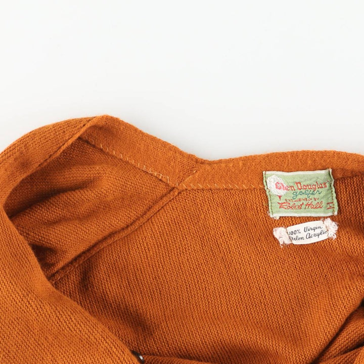 Glen Douglas Vintage Acrylic Knit Cardigan, Men's Size L Oron Acrylic orange type Vintage Second Hand