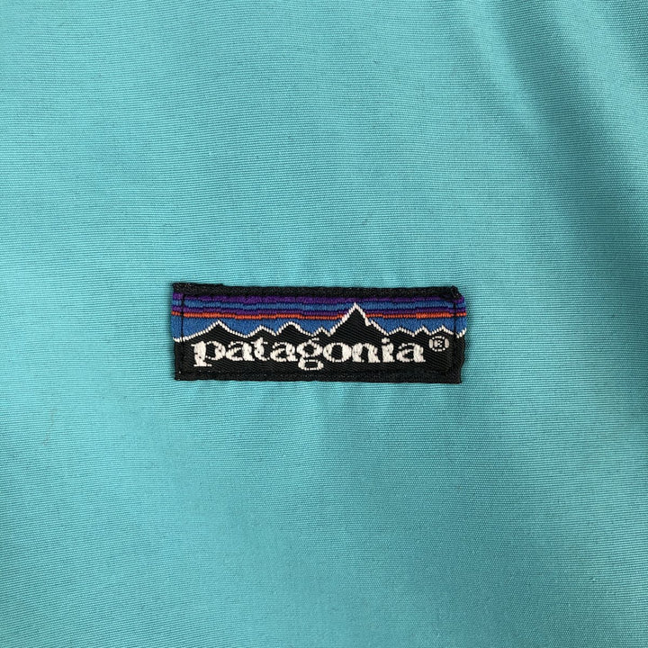 1980'S Patagonia Shell Synchilla Mountain Jacket 28119F8, Women's XL, Vintage Nylon turquoise blue Vintage Second Hand