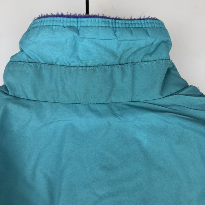 1980'S Patagonia Shell Synchilla Mountain Jacket 28119F8, Women's XL, Vintage Nylon turquoise blue Vintage Second Hand