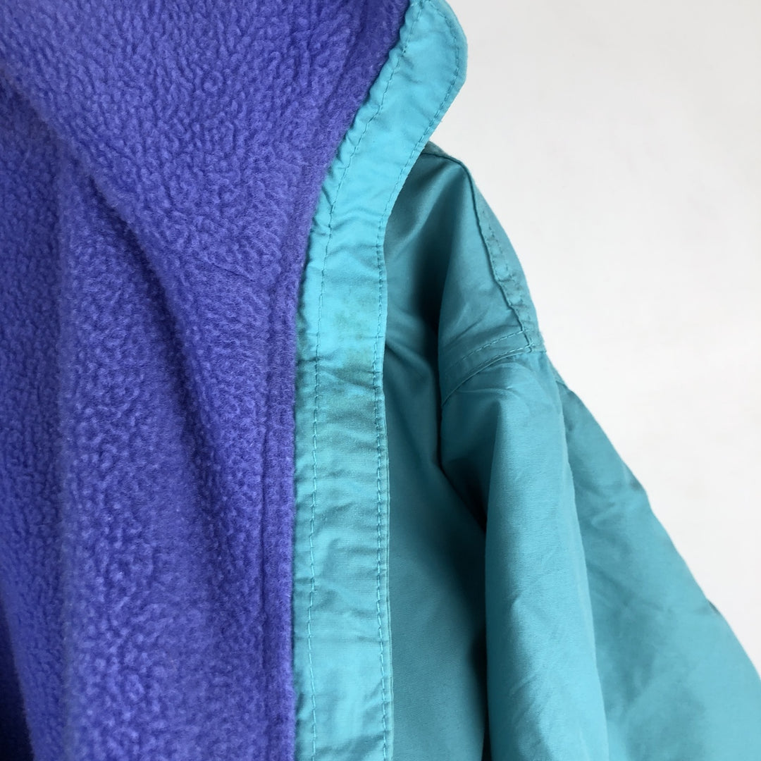1980'S Patagonia Shell Synchilla Mountain Jacket 28119F8, Women's XL, Vintage Nylon turquoise blue Vintage Second Hand