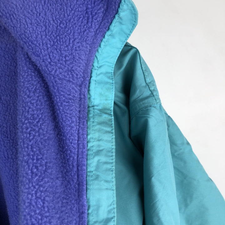 1980'S Patagonia Shell Synchilla Mountain Jacket 28119F8, Women's XL, Vintage Nylon turquoise blue Vintage Second Hand