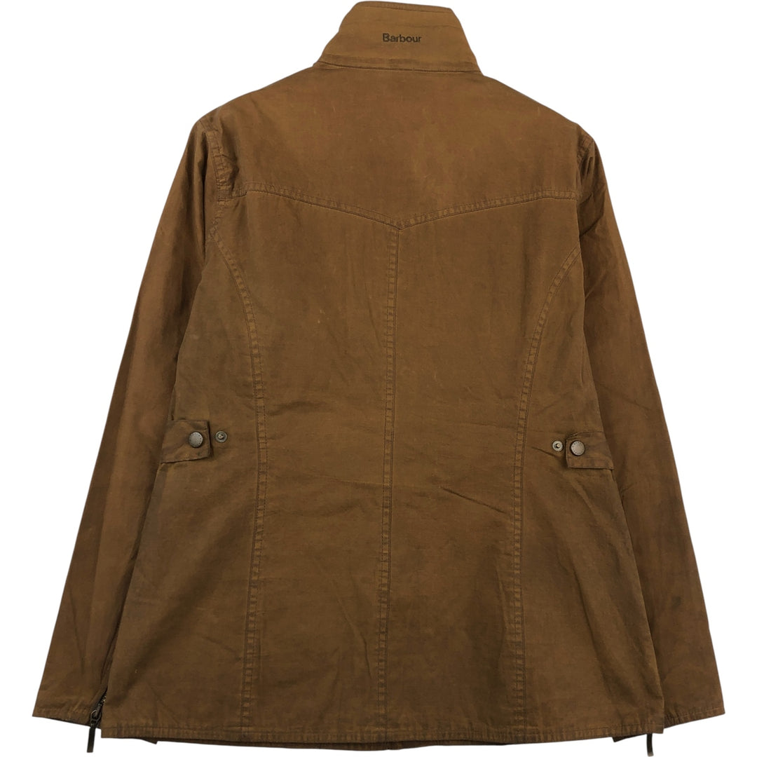 2000'S Barbour Wax Utility 3 Warrant Waxed Cotton Oiled Jacket, Women's Size Medium Waxed cotton brown type Vintage Second Hand