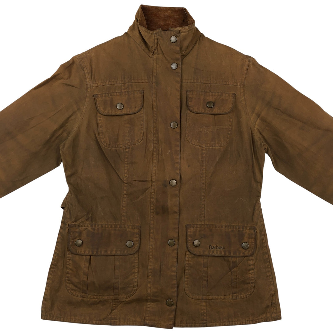 2000'S Barbour Wax Utility 3 Warrant Waxed Cotton Oiled Jacket, Women's Size Medium Waxed cotton brown type Vintage Second Hand