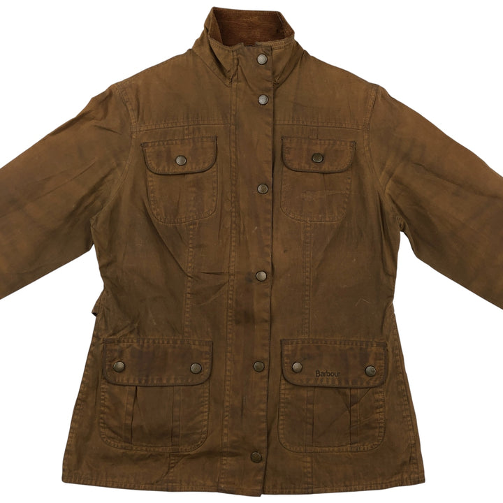 2000'S Barbour Wax Utility 3 Warrant Waxed Cotton Oiled Jacket, Women's Size Medium Waxed cotton brown type Vintage Second Hand