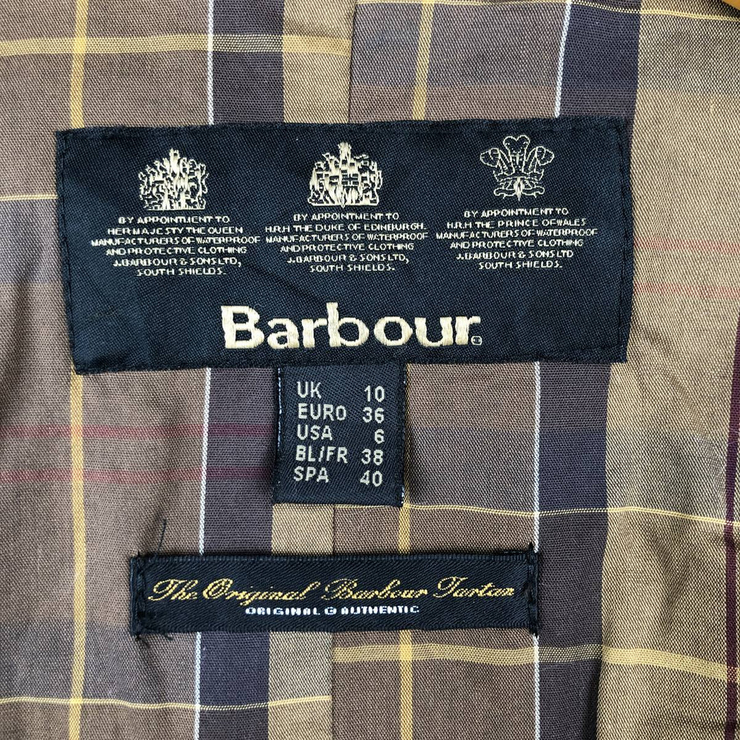 2000'S Barbour Wax Utility 3 Warrant Waxed Cotton Oiled Jacket, Women's Size Medium Waxed cotton brown type Vintage Second Hand