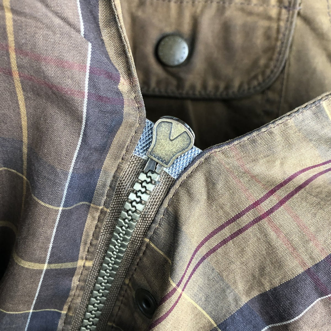 2000'S Barbour Wax Utility 3 Warrant Waxed Cotton Oiled Jacket, Women's Size Medium Waxed cotton brown type Vintage Second Hand