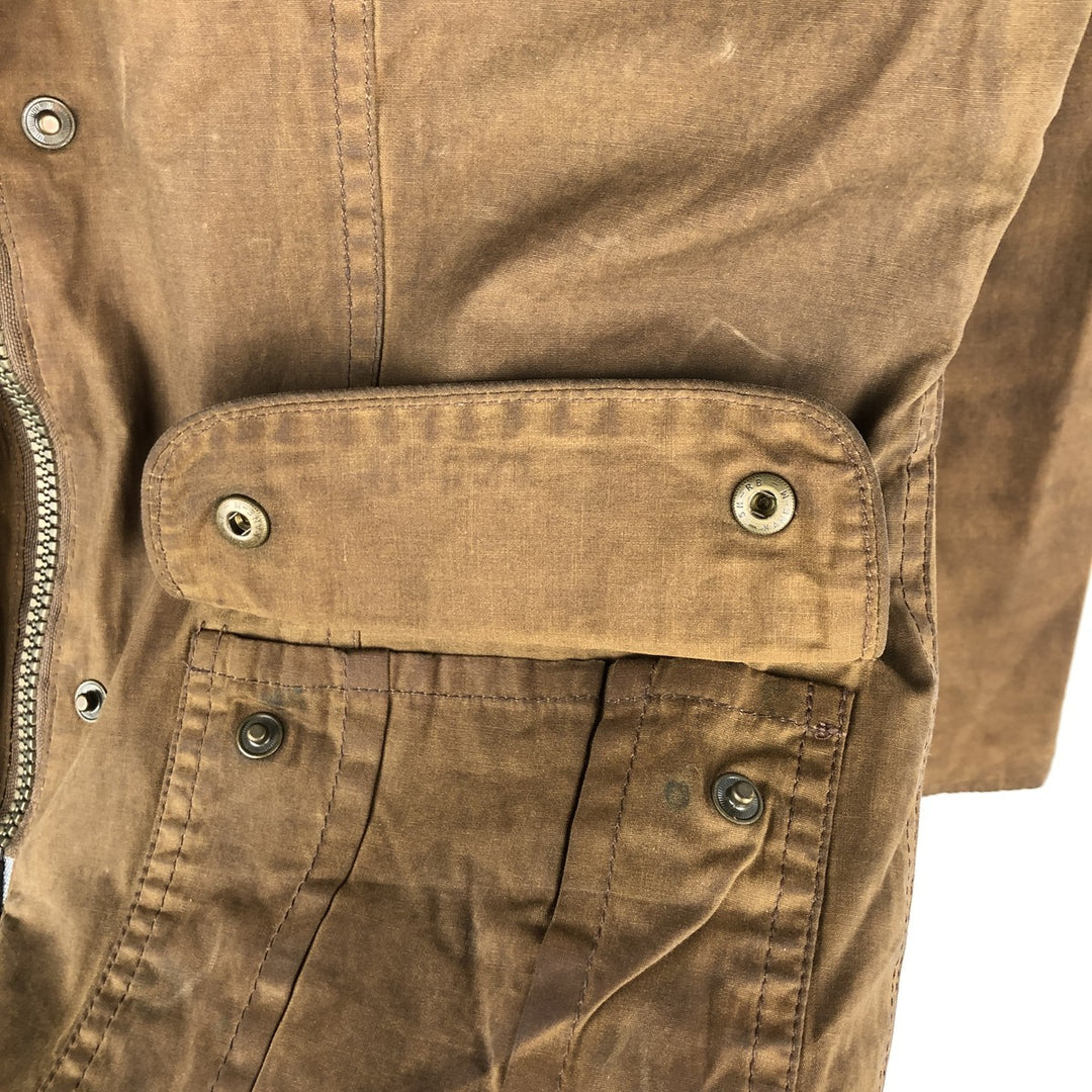 2000'S Barbour Wax Utility 3 Warrant Waxed Cotton Oiled Jacket, Women's Size Medium Waxed cotton brown type Vintage Second Hand