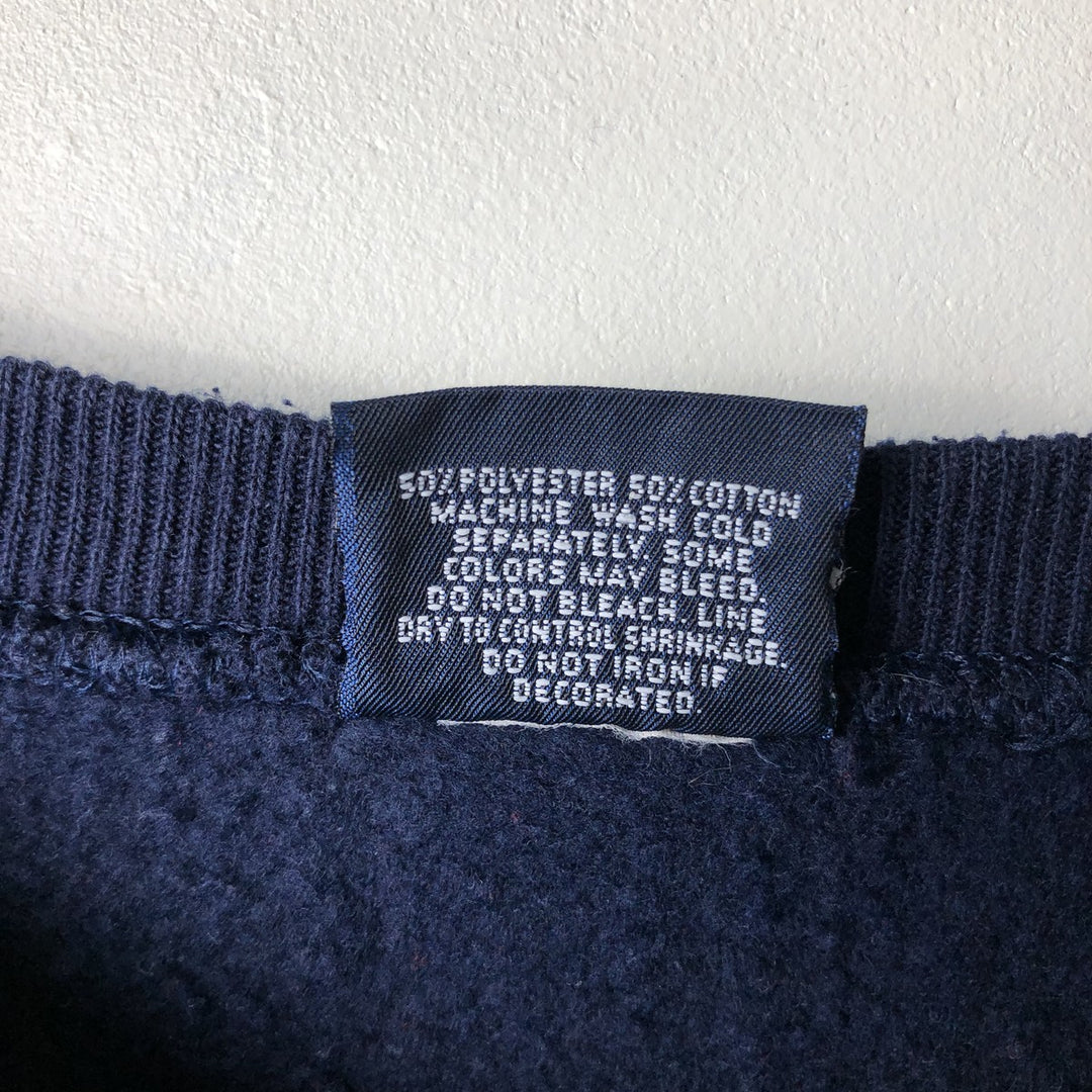 90'S JanSport University of Pennsylvania triple print college sweatshirt, made in the USA, men's size L polyester navy blue type Vintage Second Hand