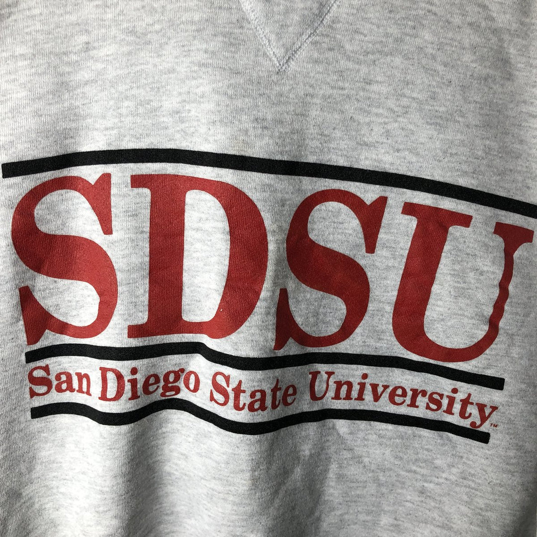 90'S Russell printed sweatshirt, sweatshirt, made in USA, men's size L, vintage cotton gray type Vintage Second Hand
