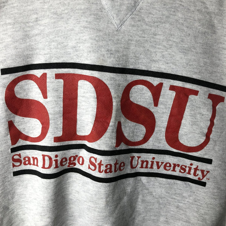 90'S Russell printed sweatshirt, sweatshirt, made in USA, men's size L, vintage cotton gray type Vintage Second Hand