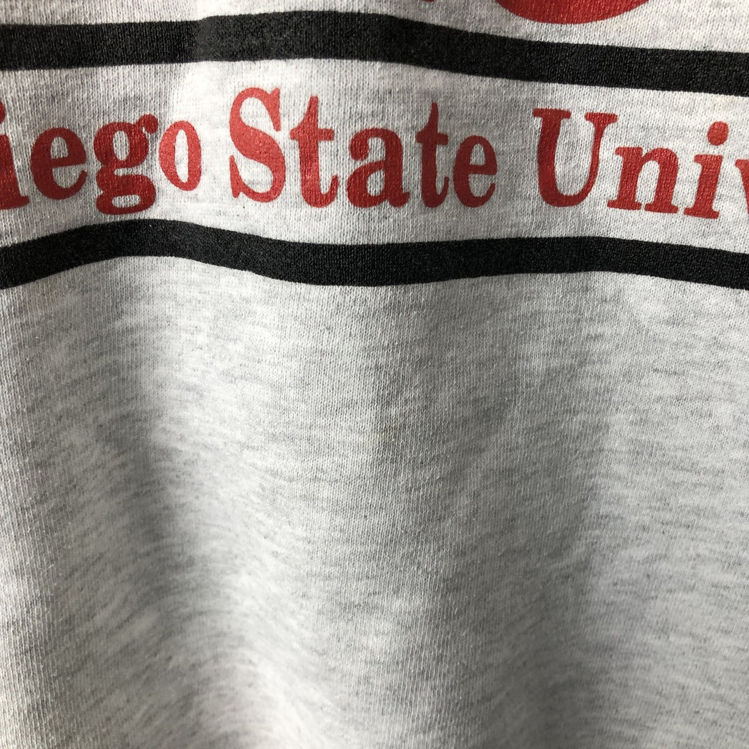 90'S Russell printed sweatshirt, sweatshirt, made in USA, men's size L, vintage cotton gray type Vintage Second Hand