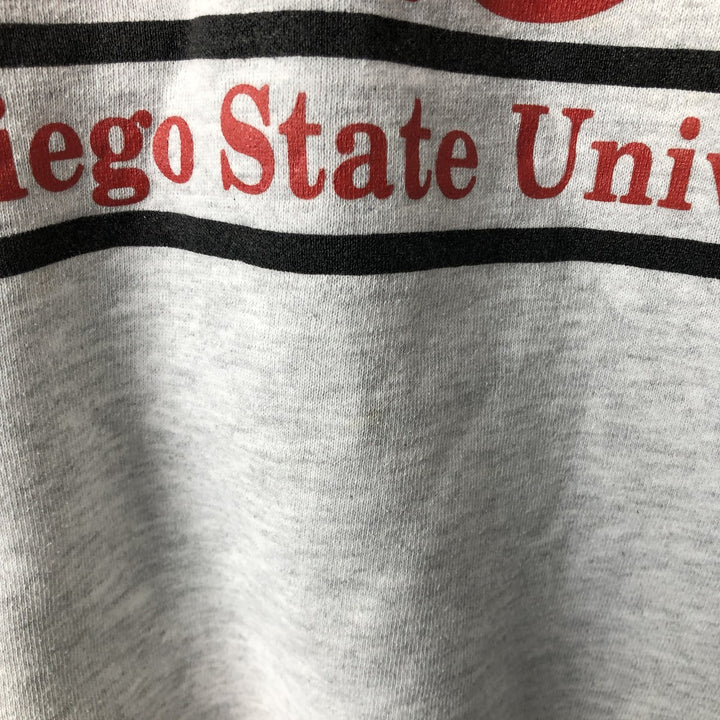 90'S Russell printed sweatshirt, sweatshirt, made in USA, men's size L, vintage cotton gray type Vintage Second Hand