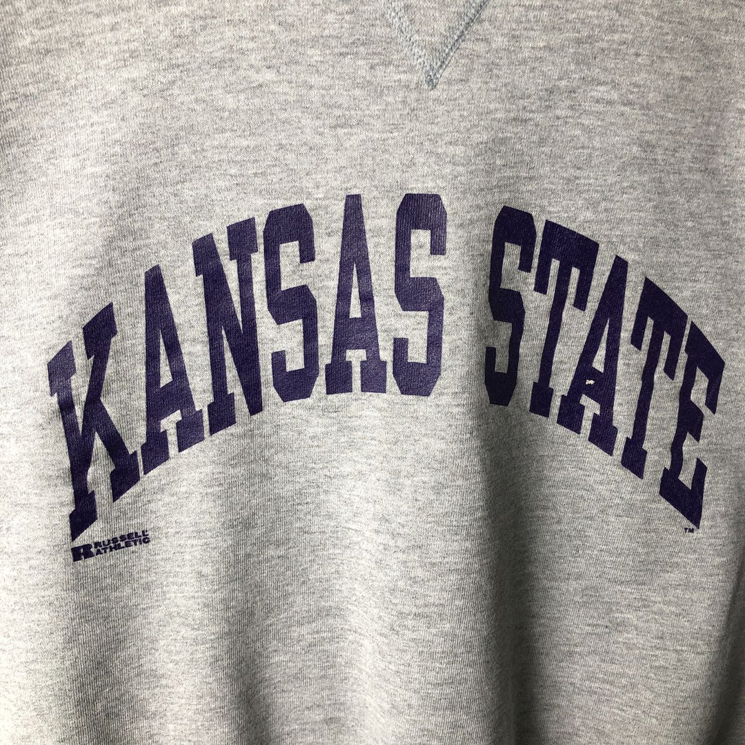 90'S Russell College Sweatshirt, Made in USA, Men's XL, Vintage polyester gray type Vintage Second Hand