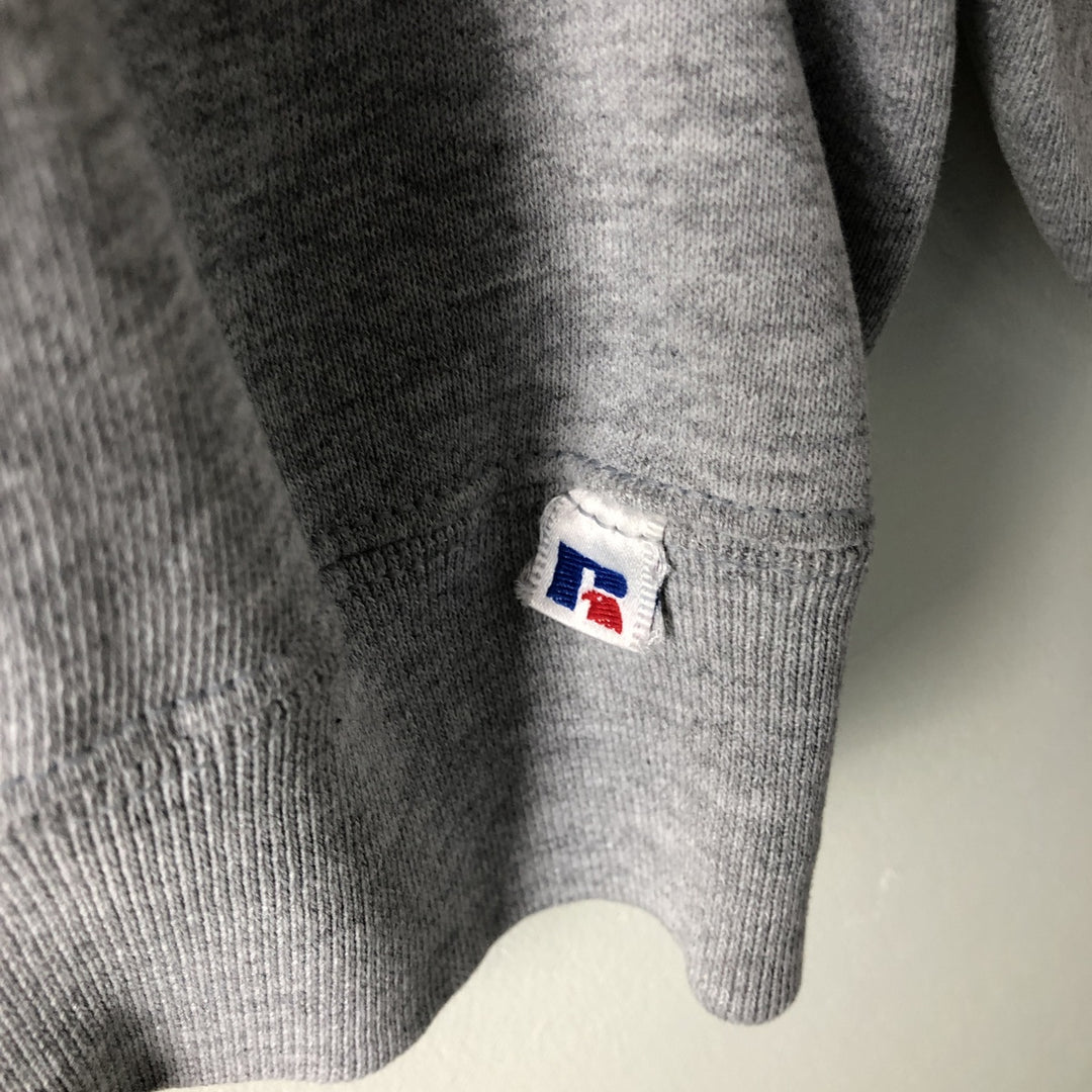 90'S Russell College Sweatshirt, Made in USA, Men's XL, Vintage polyester gray type Vintage Second Hand