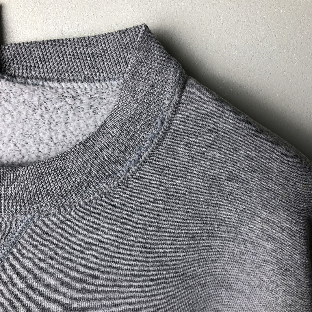 90'S Russell College Sweatshirt, Made in USA, Men's XL, Vintage polyester gray type Vintage Second Hand