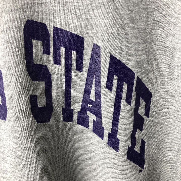 90'S Russell College Sweatshirt, Made in USA, Men's XL, Vintage polyester gray type Vintage Second Hand