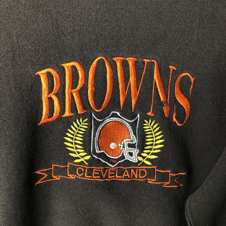 Vintage '90'S Logo Seven LOGO 7 triple-print college sweatshirt, made in the USA, men's size XL cotton brown type Vintage Second Hand