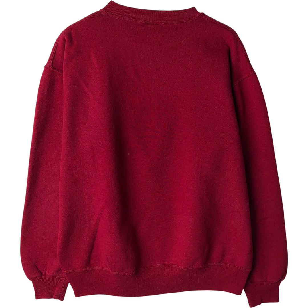 90'S Russell College Sweatshirt, Made in USA, Men's L, Vintage cotton Red type red-purple Vintage Second Hand